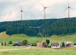 Visualisierung der geplanten WKA auf dem Wintersberg